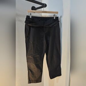Hatch Ipek Khaki Crossover Waist Pant